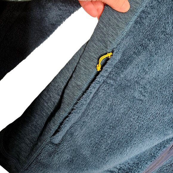 LL Bean Jacket Mens Large Teal Blue Adventure Hybrid Fleece Full Zip - Picture 11 of 11